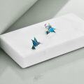 wholesale 925 Sterling Silver Hummingbird Stud Earrings with Enamel Finish for Women-0-2
