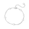 wholesale 925 Sterling Silver Pearl Star Charm Bracelet Wholesale Gift for Mom-0-0