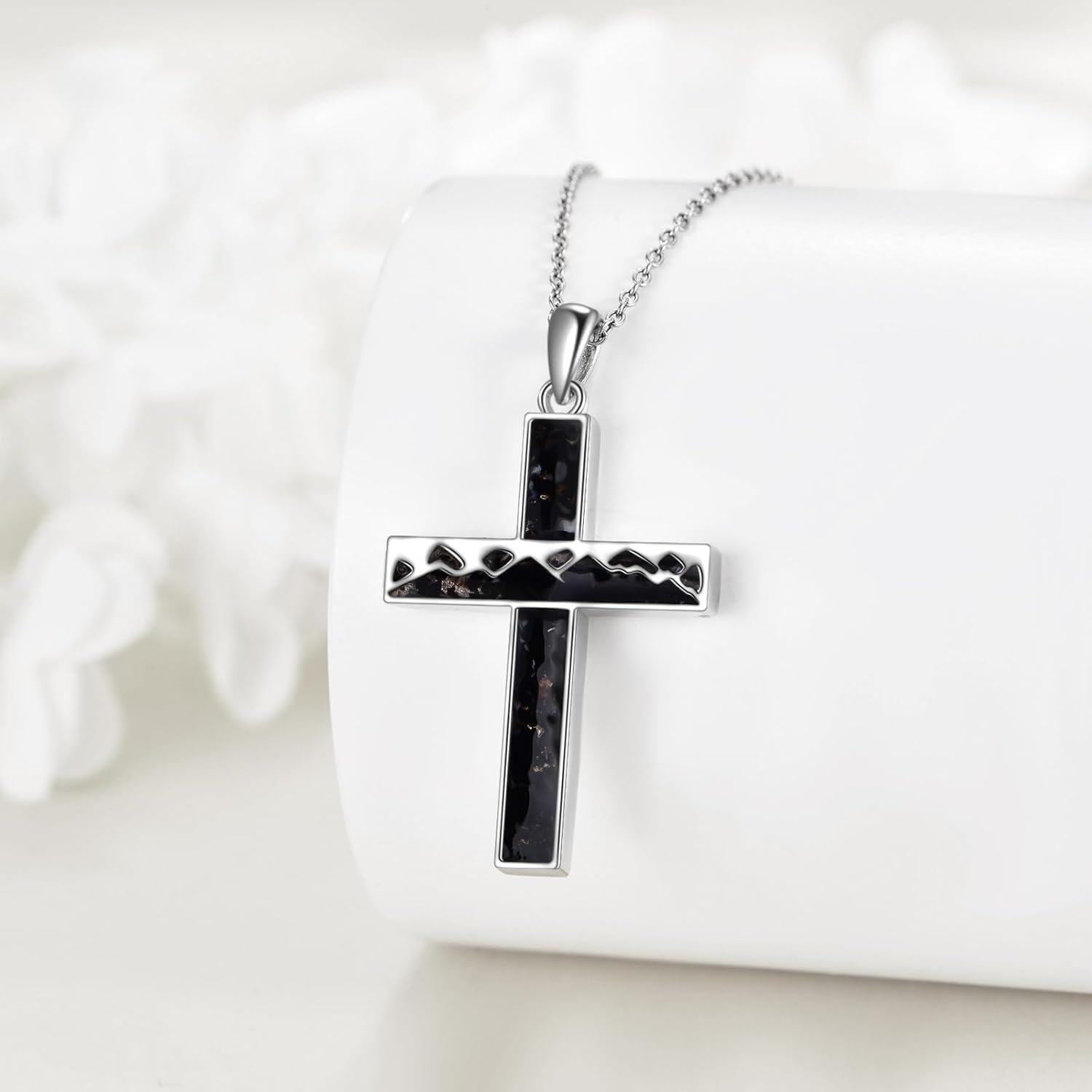 Sterling Silver Cross Pendant Necklace for Women Christian Jewelry Gift-0-4
