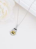 wholesale 925 Sterling Silver Ghost Pumpkin Pendant Necklace-0-4