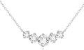 wholesale 14K Gold Moissanite Bridal Necklace 5 Stones - 1-5 ct Total Weight-0-0