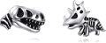 wholesale 925 Sterling Silver Triceratops & T-Rex Stud Earrings for Men Women Boys Girls Kids s 4PCs Set-0-0
