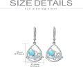 wholesale 925 Sterling Silver Teardrop Larimar & Blue Topaz Dangle Earrings - Ocean Inspired Design-0-3