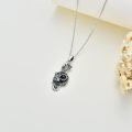 wholesale 925 Sterling Silver Labradorite and Moonstone I Love You Celtic Dragon Pendant Necklace for Women Men Couples  43cm Chain Length-0-5