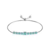 TOUPOP Sterling Silver Tanzanite Birthstone Bracelet Adjustable-undefined