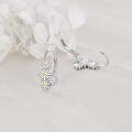 wholesale 925 Sterling Silver Triple Daisy Drop Earrings with Gold Accents for Women-0-1