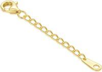 wholesale 14k Gold 0.5/1/1.5/2/3 Necklace Bracelet Extender Chain Durable Removable Gold Chain Extender for Necklaces and Anklets-0.5inch