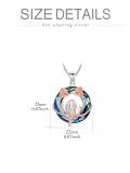 TOUPOP Sterling Silver Crystal Rose Sisters Circle Necklace Jewelry Gift-0-2