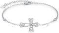 wholesale 925 Sterling Silver Celtic Knot Cross Bracelet Adjustable Christian Irish s for Women Wife Her-0-0