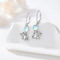 wholesale 925 Sterling Silver Heart-Shaped Moonstone Bunny Drop Earrings-0-4