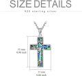 wholesale 925 Sterling Silver Abalone Shell Cross Tree of Life Pendant Necklace with Hummingbird and Butterfly Design-0-4