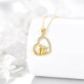 wholesale 14K Gold Heart Necklace for Daughter - Sensitive Skin Safe, 0.87x0.56 Inch Father Daughter Gift, 16+2 Inch Chain, Meaningful Birthday Present-0-1