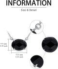 wholesale 925 Sterling Silver Black Onyx Oval Cut Gemstone Pendant Necklace for Women Fine s for Mom Wife Friends-0-4