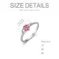 TOUPOP Sterling Silver Crystal Infinity Love Heart Rings For Women-0-1