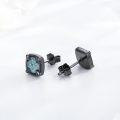 wholesale 925 Sterling Silver Turquoise Stone Stud Earrings for Women and Men-0-5