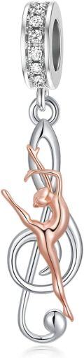 wholesale 925 Sterling Silver Music Note Charm Ballerina Dancer Bead for Bracelet s for Women-0-0