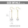 wholesale 14K Gold Freshwater Pearl Drop Dangle Hook Earrings for Women-0-1