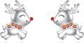 wholesale 925 Sterling Silver Reindeer Stud Earrings Adorable Christmas Gift for Women Girls-0-0