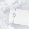 wholesale 925 Sterling Silver Blue Opal & White Moonstone Dolphin Charm Bracelet - Celtic Knot  for Her-0-2