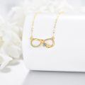 wholesale 14k Infinity Necklace Wholesale With Heart Lab Diamond Pendant And Gold Chain Elegance-0-2