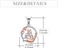 wholesale 925 Sterling Silver Fox Pendant Necklace for Women 925 Sterling Silver s-0-3