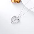 TOUPOP Sterling Silver Heart Initial A-Z Letter Pendant Necklace Gift-0-5