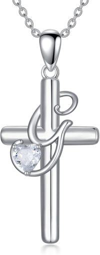 wholesale Sterling Silver A Z 26 Letter Alphabet Pendant Necklace for Women-7-G