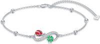 wholesale 925 Sterling Silver Ladybug Clover Infinity Love Charm Bracelet Gift for Girls and Women-Ladybug