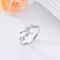 TOUPOP Sterling Silver Ring with Stone Jewelry Christmas Gifts for Women-0-3