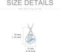 wholesale 925 Sterling Silver Waterdrop Moonstone Pendant Necklace With Dandelion Design-0-4