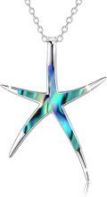 wholesale 925 Sterling Silver Starfish Necklace with Opal Pendant Hawaiian Beach Ocean Jewelry for Women Girlfriend-0-0