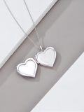 wholesale 925 Sterling Silver Rose Heart Mother Daughter Necklace - 0.78x0.87 Inch, 18+2 Inch Adjustable, Eternal Love Jewelry Gift for Mom-0-2