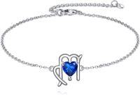 wholesale 925 Sterling Silver Aquarius Zodiac Heart Charm Bracelet s for Women-Virgo