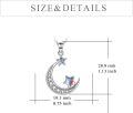 wholesale 925 Sterling Silver Moonstone Moon Star Necklace Sun, Moon & You Gift for Love & Health-0-3