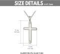 wholesale Solid 14K Gold Faith Cross Pendant Necklace for Women - 16 Chain Length-0-4