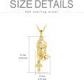 wholesale Gold 925 Sterling Silver Cross Pendant with Praying Hands Necklace for Women and Men-0-1
