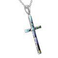 TOUPOP Sterling Silver Cross Necklace Philippians 4:13 Inspirational Pendant-0-0