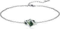 wholesale  Sterling Silver Gemstone Dainty Anklet for Women Beach Jewelry Gift -Moss Agate