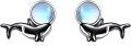 wholesale 925 Sterling Silver Blue Moonstone Orca Whale Stud Earrings for Women Girls Gifts Jewelry Accessories 4g-0-0