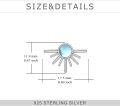 wholesale 925 Sterling Silver Gold Moonstone Starburst Stud Earrings for Women and Girls-0-1