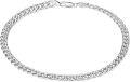 wholesale 925 Sterling Silver White Gold Plated Cuban Link Anklet for Men 4 6mm 6 5 9-0-0