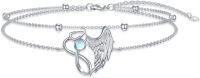 wholesale 925 Sterling Silver Angel Wing Infinity Charm Bracelet for Women Girls-Stethoscope-Wing 9"-11"