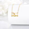 wholesale 14K Gold Open Book with Quill Pen and Heart Charm Necklace for Teachers & Readers-0-4