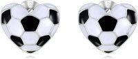 wholesale TOUPOP Soccer Earrings Sterling Silver Soccer Stud Earrings Heart Stud Earrings Sport Soccer Jewelry Christmas Gifts For Women Mother Sister -undefined