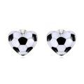 TOUPOP Sterling Silver Soccer Heart Stud Earrings Sport Jewelry Gifts-0-0