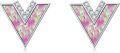 wholesale Sterling Silver Opal V Shape Stud Earrings for Women Minimalist-0-5