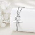 wholesale 925 Sterling Silver Abalone Shell Inlay Cross Pendant Necklace Religious s for Women and Men-0-3