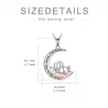 TOUPOP 925 Sterling Silver Cute Animal Necklace Frog Panda Elephant Koala Pig Fox Bunny Wolf-0-3