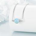 wholesale 925 Sterling Silver Larimar Bead Pendant Necklace for Women Mother's Day Gifts-0-3