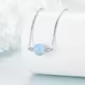 wholesale 925 Sterling Silver Larimar Bead Pendant Necklaces Wholesale for Women Mother's Day Gifts-0-3